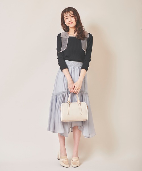 31 Sons de mode（トランテアン　ソン　ドゥ　モード）の「配色ボストンバッグ（ボストンバッグ・レディース・ベージュ/ピンク・FREE）」の19枚目の写真