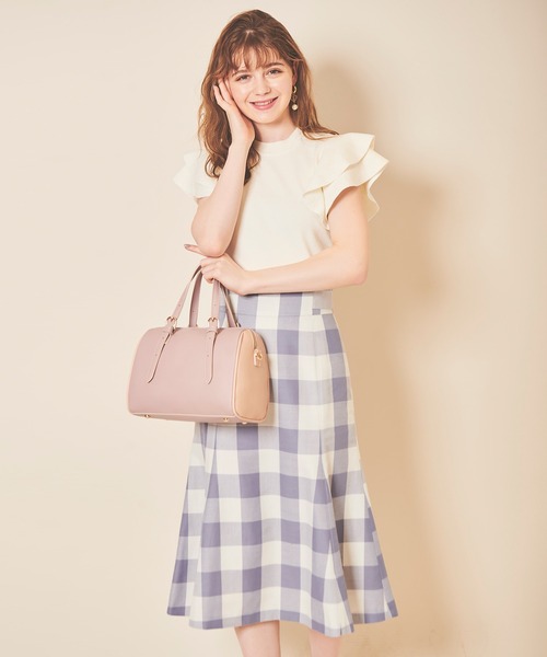 31 Sons de mode（トランテアン　ソン　ドゥ　モード）の「配色ボストンバッグ（ボストンバッグ・レディース・ベージュ/ピンク・FREE）」の9枚目の写真