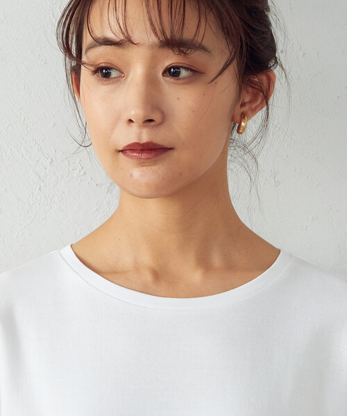COMME CA ISM（コムサイズム）の「ドロップショルダー　Ｔシャツ（Tシャツ/カットソー・レディース・ホワイト/ブラック・MEDIUM/LARGE）」の19枚目の写真
