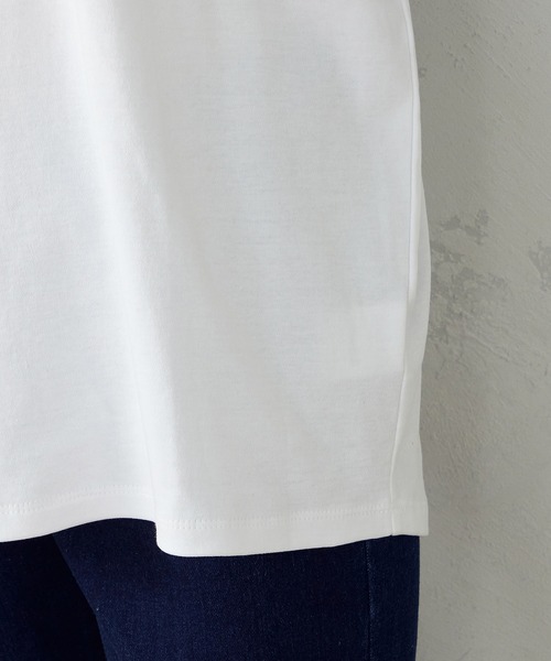 COMME CA ISM（コムサイズム）の「ドロップショルダー　Ｔシャツ（Tシャツ/カットソー・レディース・ホワイト/ブラック・MEDIUM/LARGE）」の11枚目の写真