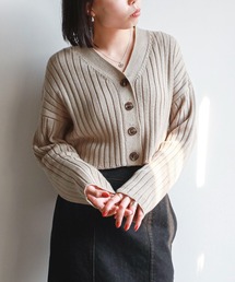 feepur | ワイドリブショート丈カーディガン(カーディガン/ボレロ)