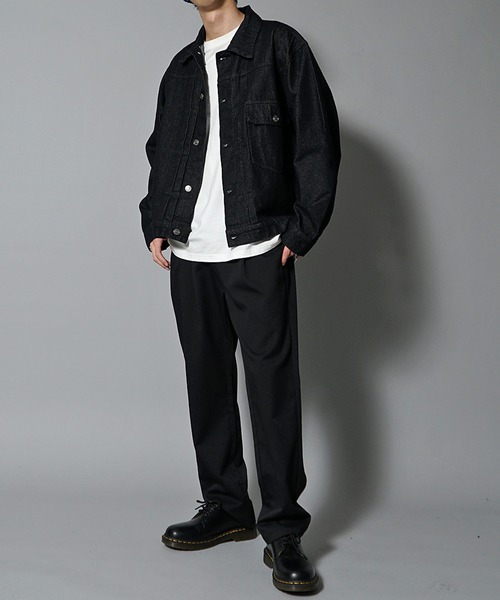 JOKER（ジョーカー）の「10ozビッグシルエットGジャン ジャケット デニム風ジャケット メンズ 春服（デニムジャケット・メンズ・ブラック/ライトブルー/キナリ/インディゴブルー・M/L）」の7枚目の写真