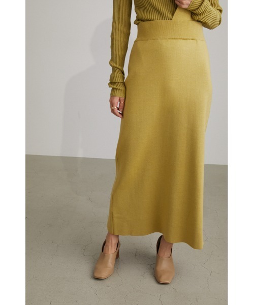 STYLEMIXER（スタイルミキサー）の「ワンショルダーニットスカート（スカート・レディース・ライトグリーン/ライトベージュ・SMALL/MEDIUM）」の4枚目の写真
