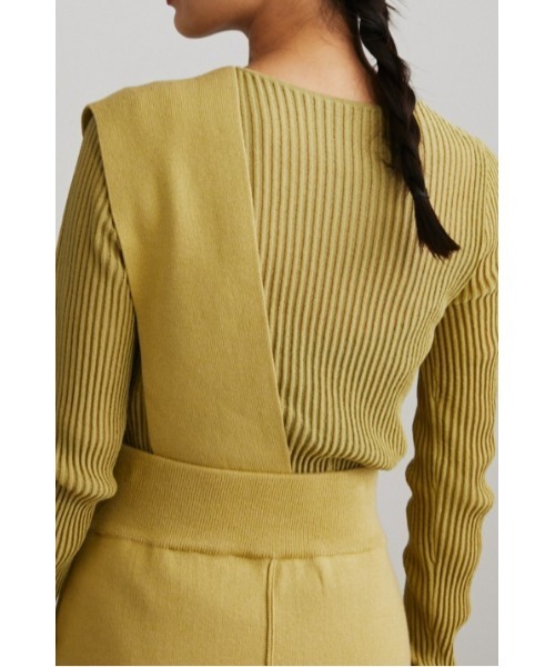 STYLEMIXER（スタイルミキサー）の「ワンショルダーニットスカート（スカート・レディース・ライトグリーン/ライトベージュ・SMALL/MEDIUM）」の7枚目の写真