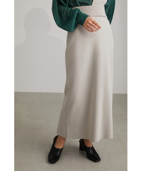 STYLEMIXER（スタイルミキサー）の「ワンショルダーニットスカート（スカート・レディース・ライトグリーン/ライトベージュ・SMALL/MEDIUM）」の11枚目の写真
