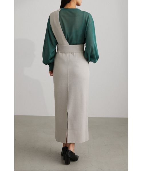 STYLEMIXER（スタイルミキサー）の「ワンショルダーニットスカート（スカート・レディース・ライトグリーン/ライトベージュ・SMALL/MEDIUM）」の12枚目の写真