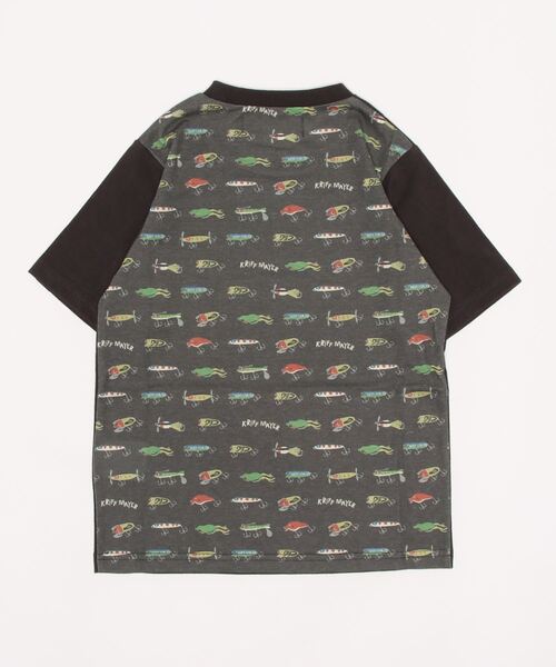 KRIFF MAYER Kid's Collection(クリフメイヤーキッズコレクション)の「親子総柄転写PT半袖T(Tシャツ/カットソー・キッズ・グリーン/オフホワイト/チャコール・140/150/120/170/160/130)」の4枚目の写真