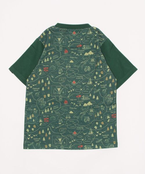 KRIFF MAYER Kid's Collection(クリフメイヤーキッズコレクション)の「親子総柄転写PT半袖T(Tシャツ/カットソー・キッズ・グリーン/オフホワイト/チャコール・140/150/120/170/160/130)」の5枚目の写真