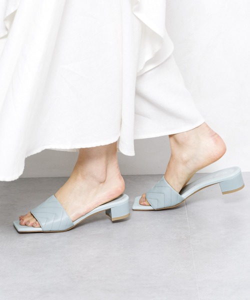 7/19限定価格‼️新品・未使用✨【卑弥呼】キルティングパテッドサンダル撥水仕様 ヒミコ 卑弥呼 キルティングレザーヒールサンダル/641230