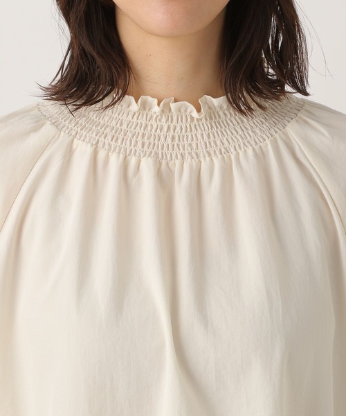 LEPSIM（レプシィム）の「ネックシャーリングブラウス　262581（シャツ/ブラウス・レディース・チャコールグレー/オフホワイト/ライトパープル・FREE）」の6枚目の写真