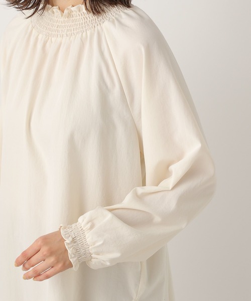 LEPSIM（レプシィム）の「ネックシャーリングブラウス　262581（シャツ/ブラウス・レディース・チャコールグレー/オフホワイト/ライトパープル・FREE）」の7枚目の写真