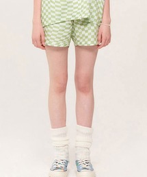 KIRSH TONE ON TONE CHERRY CHECK PATTERN PANTS KH/チェリーパターンショートパンツ