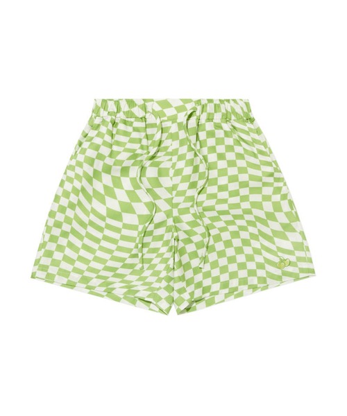KIRSH(キルシー)の「KIRSH TONE ON TONE CHERRY CHECK PATTERN PANTS KH/チェリーパターンショートパンツ(その他パンツ・レディース・ブラック/イエロー/グリーン・SMALL/MEDIUM)」の4枚目の写真