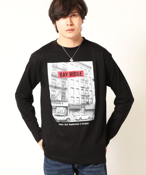 ARCADE(アーケード)の「フォトプリント ロンT Tシャツ 長袖(Tシャツ/カットソー・メンズ・ブラック系2/ブラック系1/ホワイト系2/モーブ系3/モーブ系2/グレー系3/モーブ系1/グレー系2/ホワイト系3/ホワイト系1/グレー系1/ブラック系3・L/M/LL)」の5枚目の写真