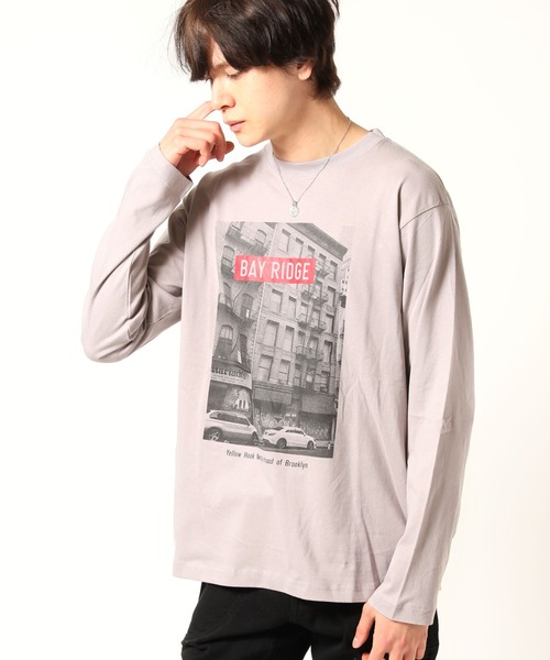 ARCADE(アーケード)の「フォトプリント ロンT Tシャツ 長袖(Tシャツ/カットソー・メンズ・ブラック系2/ブラック系1/ホワイト系2/モーブ系3/モーブ系2/グレー系3/モーブ系1/グレー系2/ホワイト系3/ホワイト系1/グレー系1/ブラック系3・L/M/LL)」の10枚目の写真