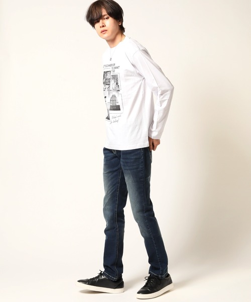ARCADE(アーケード)の「フォトプリント ロンT Tシャツ 長袖(Tシャツ/カットソー・メンズ・ブラック系2/ブラック系1/ホワイト系2/モーブ系3/モーブ系2/グレー系3/モーブ系1/グレー系2/ホワイト系3/ホワイト系1/グレー系1/ブラック系3・L/M/LL)」の13枚目の写真
