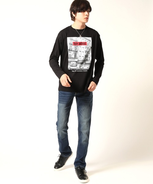 ARCADE(アーケード)の「フォトプリント ロンT Tシャツ 長袖(Tシャツ/カットソー・メンズ・ブラック系2/ブラック系1/ホワイト系2/モーブ系3/モーブ系2/グレー系3/モーブ系1/グレー系2/ホワイト系3/ホワイト系1/グレー系1/ブラック系3・L/M/LL)」の14枚目の写真