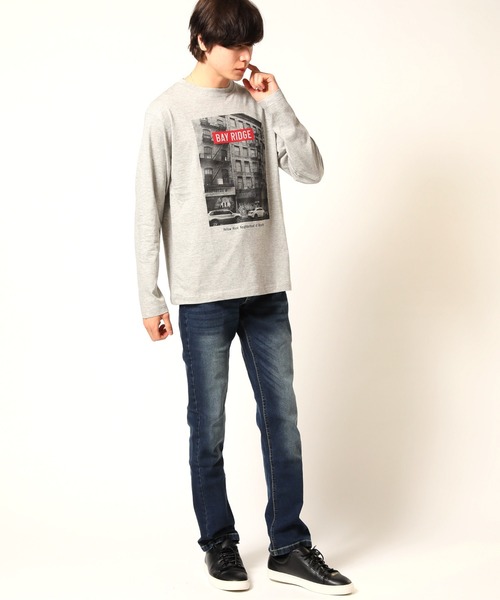 ARCADE(アーケード)の「フォトプリント ロンT Tシャツ 長袖(Tシャツ/カットソー・メンズ・ブラック系2/ブラック系1/ホワイト系2/モーブ系3/モーブ系2/グレー系3/モーブ系1/グレー系2/ホワイト系3/ホワイト系1/グレー系1/ブラック系3・L/M/LL)」の17枚目の写真