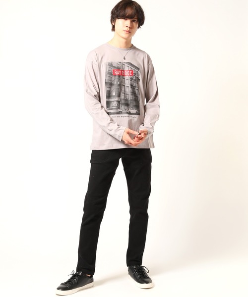 ARCADE(アーケード)の「フォトプリント ロンT Tシャツ 長袖(Tシャツ/カットソー・メンズ・ブラック系2/ブラック系1/ホワイト系2/モーブ系3/モーブ系2/グレー系3/モーブ系1/グレー系2/ホワイト系3/ホワイト系1/グレー系1/ブラック系3・L/M/LL)」の20枚目の写真