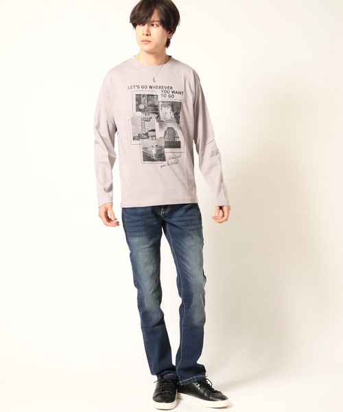 ARCADE(アーケード)の「フォトプリント ロンT Tシャツ 長袖(Tシャツ/カットソー・メンズ・ブラック系2/ブラック系1/ホワイト系2/モーブ系3/モーブ系2/グレー系3/モーブ系1/グレー系2/ホワイト系3/ホワイト系1/グレー系1/ブラック系3・L/M/LL)」の22枚目の写真