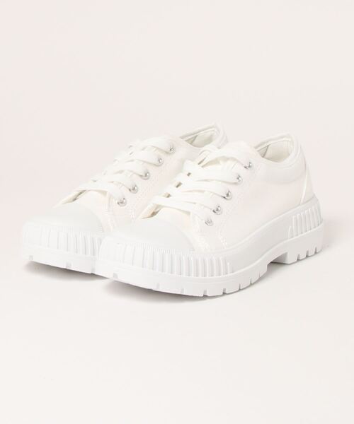 KOBE LETTUCE(コウベレタス)の「厚底タンクソールキャンバススニーカー(スニーカー・レディース・ホワイト/ベージュ/ブラック/アイボリー・LL/M/L/S)」の13枚目の写真