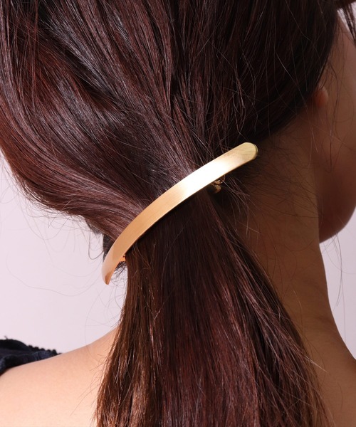 BAYBLO（ベイブロ）の「(SB)スリム スティック メタル バレッタ（バレッタ/ヘアクリップ・レディース・シルバー/ゴールド/ピンクゴールド・ONE SIZE）」の3枚目の写真