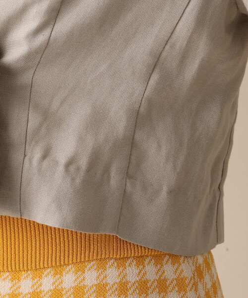 OPAQUE.CLIP（オペークドットクリップ）の「◆麻混ショートジャケット（テーラードジャケット・レディース・ライトグレー/ブラック・38）」の8枚目の写真