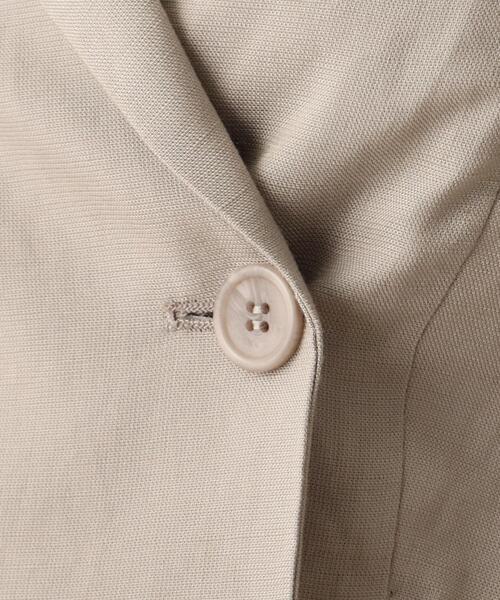 OPAQUE.CLIP（オペークドットクリップ）の「◆麻混ショートジャケット（テーラードジャケット・レディース・ライトグレー/ブラック・38）」の13枚目の写真