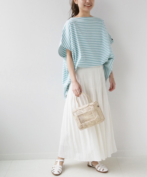 JOURNAL STANDARD relume（ジャーナルスタンダード　レリューム）の「レーヨンリネンピンタックフレアスカート（スカート・レディース・ブラック/ナチュラル・38/36）」の13枚目の写真