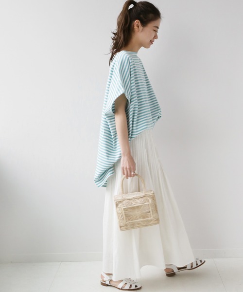 JOURNAL STANDARD relume（ジャーナルスタンダード　レリューム）の「レーヨンリネンピンタックフレアスカート（スカート・レディース・ブラック/ナチュラル・38/36）」の18枚目の写真