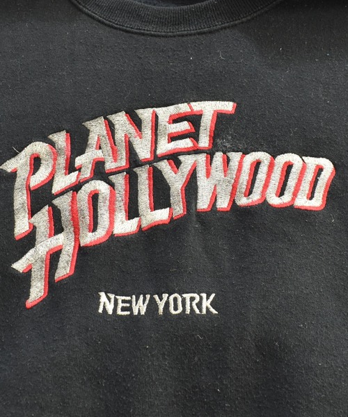 VINTAGE（ヴィンテージ）の「【ヴィンテージ古着】PLANET HOLLYWOOD / プラネットハリウッド ロゴ クルーネックスウェット USA製（スウェット・メンズ・ブラック・X-LARGE）」の4枚目の写真