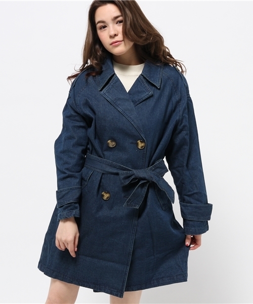 OUTLET(アウトレット)の「【WHO'S WHO gallery】MDtrenchcoat(ブルゾン・レディース・ブルー/ネイビー・FREE)」の2枚目の写真