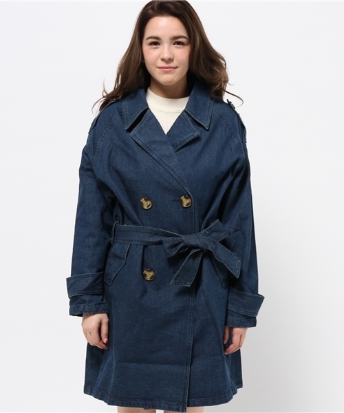 OUTLET(アウトレット)の「【WHO'S WHO gallery】MDtrenchcoat(ブルゾン・レディース・ブルー/ネイビー・FREE)」の3枚目の写真