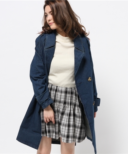 OUTLET(アウトレット)の「【WHO'S WHO gallery】MDtrenchcoat(ブルゾン・レディース・ブルー/ネイビー・FREE)」の6枚目の写真
