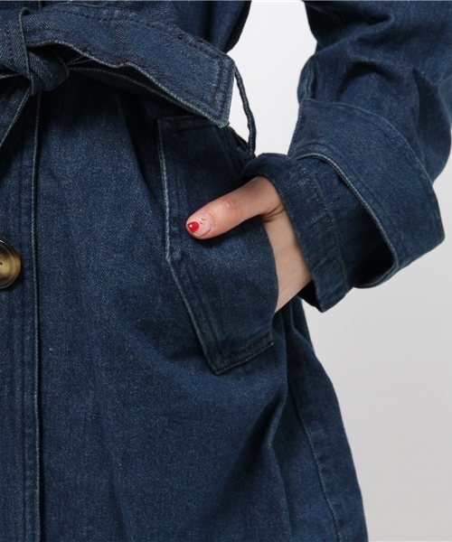 OUTLET(アウトレット)の「【WHO'S WHO gallery】MDtrenchcoat(ブルゾン・レディース・ブルー/ネイビー・FREE)」の9枚目の写真
