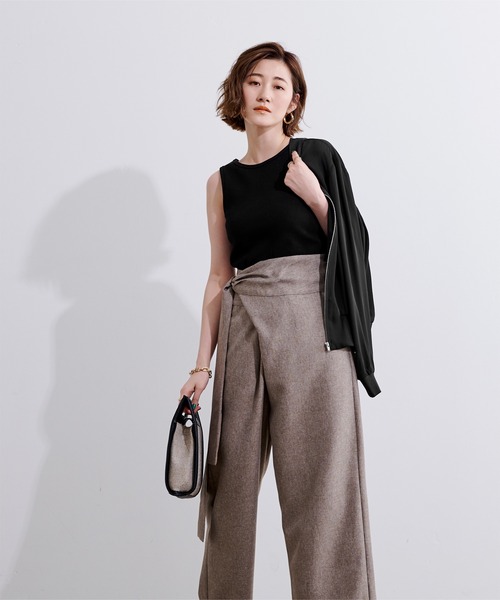 UR'S（ユアーズ）の「ﾘﾌﾞﾀﾝｸﾄｯﾌﾟ（タンクトップ・レディース・ホワイト/ブラック/グレー・S/M/L）」の10枚目の写真