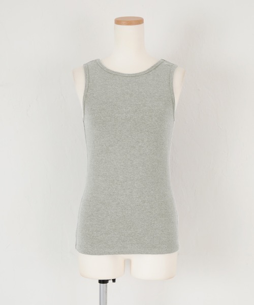 UR'S（ユアーズ）の「ﾘﾌﾞﾀﾝｸﾄｯﾌﾟ（タンクトップ・レディース・ホワイト/ブラック/グレー・S/M/L）」の11枚目の写真