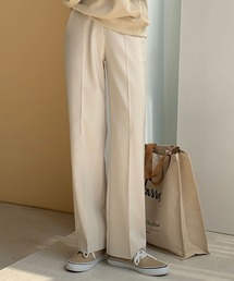 レディース ストレートセンタープレスパンツ