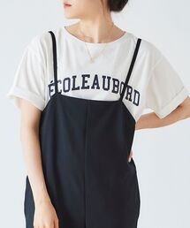 le.coeur blanc | 5分袖ロゴプリントTシャツ(Tシャツ/カットソー)