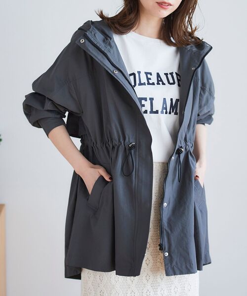 le.coeur blanc(ルクールブラン)の「5分袖ロゴプリントTシャツ(Tシャツ/カットソー・レディース・オフホワイト/ダークグレー/グレイッシュベージュ・38)」の10枚目の写真