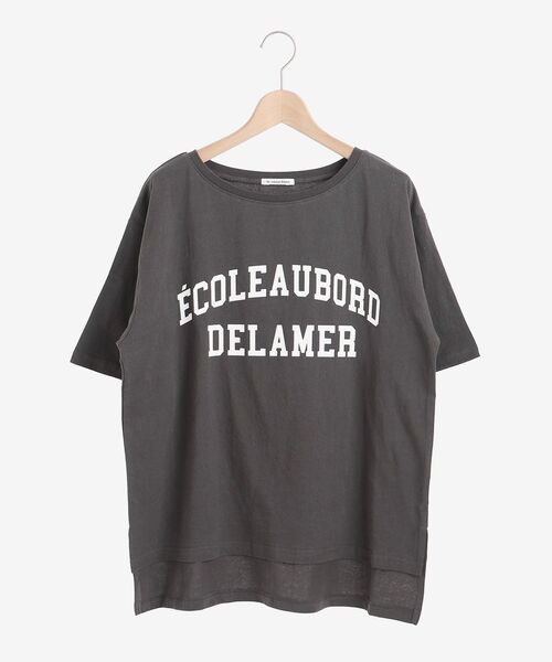 le.coeur blanc(ルクールブラン)の「5分袖ロゴプリントTシャツ(Tシャツ/カットソー・レディース・オフホワイト/ダークグレー/グレイッシュベージュ・38)」の19枚目の写真