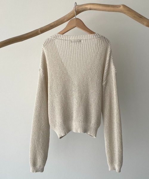 CANAL JEAN（キャナルジーン）の「RED CHOP WORKS(レッドチョップワークス) ペーパーニットカーディガン（カーディガン/ボレロ・レディース・ブラック/キナリ/ホワイト/チャコールグレー・38）」の13枚目の写真