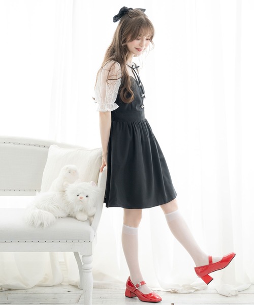 DearMyLoveRose(ディアマイラブローズ)の「ビジューバックルレディパンプス(パンプス・レディース・アイボリー/ブラック/レッド・23.5cm/24cm/24.5cm/25cm/23cm/22.5cm)」の8枚目の写真