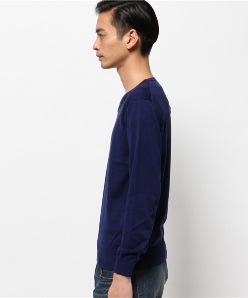 EDIFICE（エディフィス）の「◇16GG Vネックニット（ニット/セーター・メンズ・ネイビー/ホワイト/グリーン/イエロー・46/44/48）」の6枚目の写真