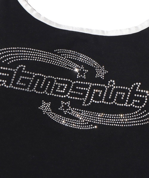 atmos pink（アトモスピンク）の「atmos pink ラインストーン ロゴキャミソール（キャミソール・レディース・ブラック/グリーン/ピンク・S/M）」の12枚目の写真