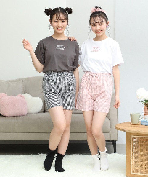 PINKHUNT(ピンクハント)の「PINKHUNT ピントベアルームウェア 7079K(ルームウェア/パジャマ・キッズ・チャコールグレー/ホワイト・S/M/L)」の5枚目の写真