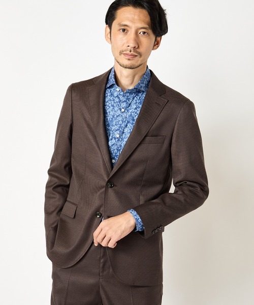 CROWDED CLOSET（クラウデッドクローゼット）の「メランジドビージャケット/スリーピース対応（スーツジャケット・メンズ・ダークブラウン/ネイビー・01/02/03/04）」の2枚目の写真