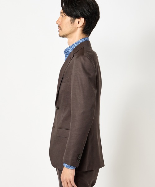CROWDED CLOSET（クラウデッドクローゼット）の「メランジドビージャケット/スリーピース対応（スーツジャケット・メンズ・ダークブラウン/ネイビー・01/02/03/04）」の3枚目の写真