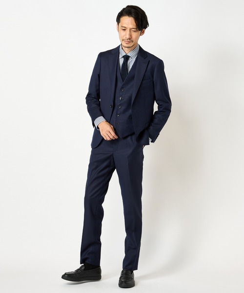 CROWDED CLOSET（クラウデッドクローゼット）の「メランジドビージャケット/スリーピース対応（スーツジャケット・メンズ・ダークブラウン/ネイビー・01/02/03/04）」の7枚目の写真