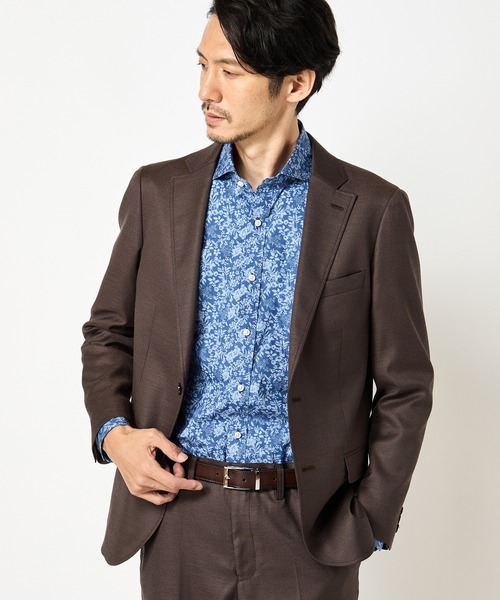 CROWDED CLOSET（クラウデッドクローゼット）の「メランジドビージャケット/スリーピース対応（スーツジャケット・メンズ・ダークブラウン/ネイビー・01/02/03/04）」の5枚目の写真